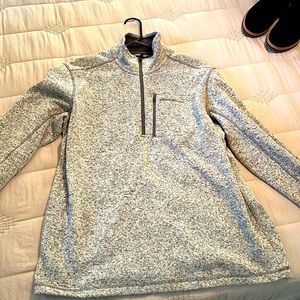 Eddie Bauer large grey half zip pullover